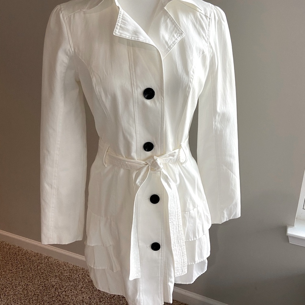 White Spring Trench Coat